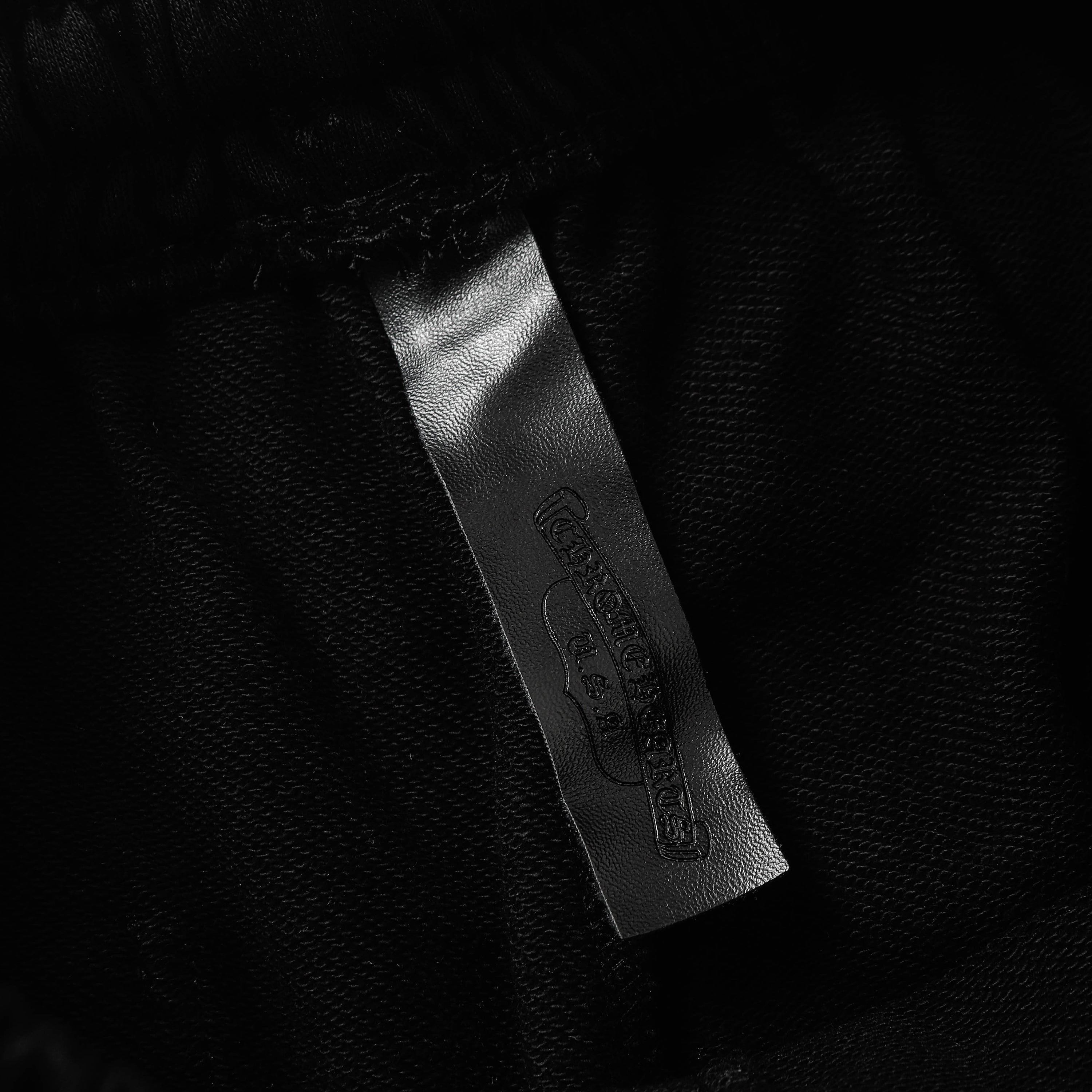 Chrome Hearts Cemetery Leather Cross Patch Paper Jam Shorts