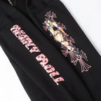 Chrome Hearts Deadly Doll Pink Cross Scroll Zip Up Hoodie 9821
