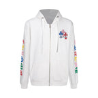Chrome Hearts Multi Color Cross Cemetery Zip Up Hoodie 5010
