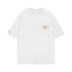 Chrome Hearts Orange Three-Cross Slogan Short Sleeve Tshirt 6129