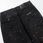 Chrome Hearts Cross Patch Embroidered & Hand-Painted Denim Shorts 9927