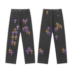 Chrome Hearts Cross Patch Denim Jeans 9981