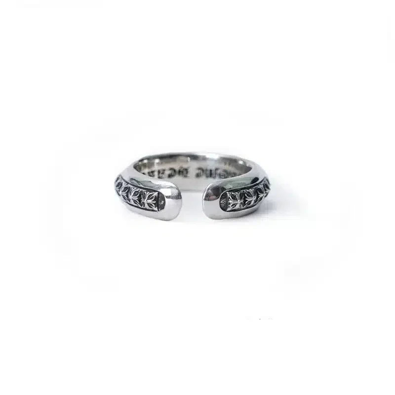 Chrome Hearts PLUS PYRAMID OPEN BAND RING