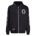 Chrome Hearts Horseshoe Floral Sleeve Zip Up Hoodie 5001