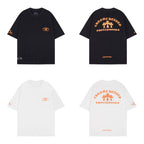 Chrome Hearts Orange Three-Cross Slogan Short Sleeve Tshirt 6129